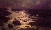 unknow artist Moonlight on the Sea and the Rocks Germany oil painting artist